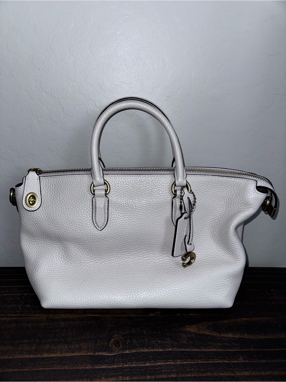 Coach Cara Satchel with Gold Hardware